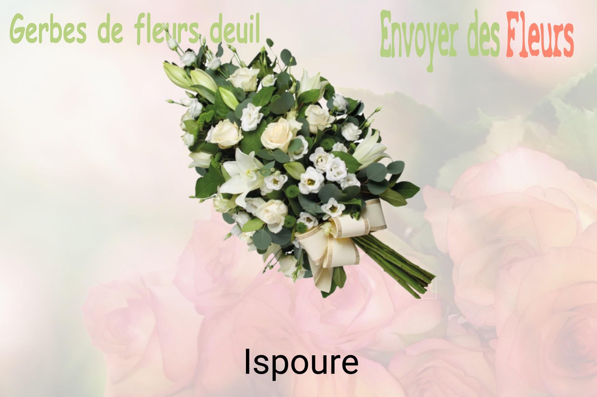 Gerbe de fleurs de deuil livrée à Ispoure